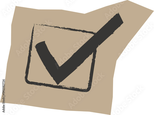 Checkmark Scrapbook Cut Out Brush