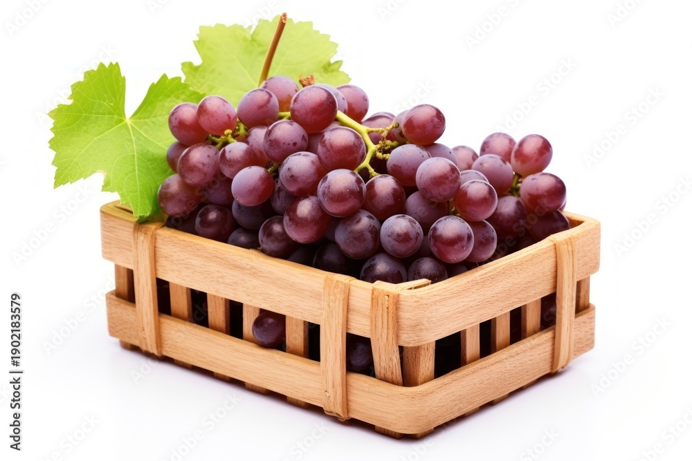 Obraz premium Basket of grapes fruit plant food.
