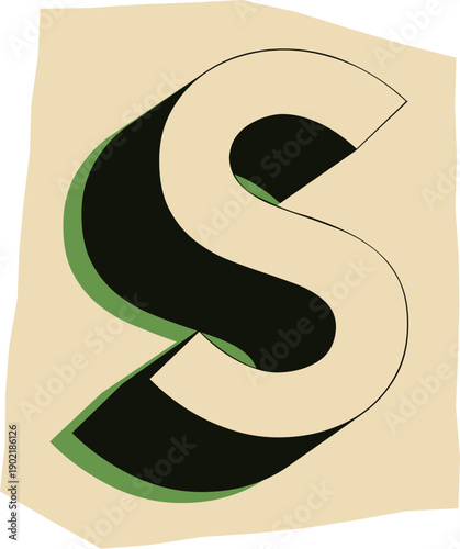 Letter S Ransom Cut Out Alphabet