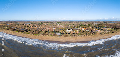 Panorama de Sérignan-plage dans l'hérault en région Occitanie (france)