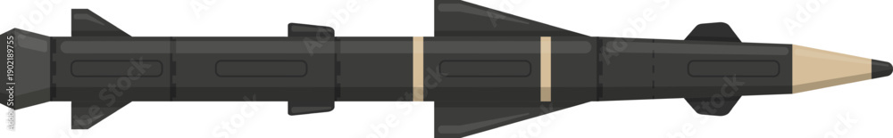 Fototapeta premium Missile flying with a war concept