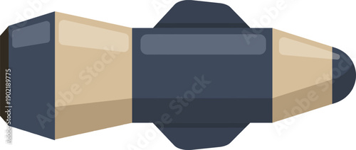 Ballistic bullet ammunition cartridge projectile illustration
