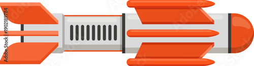Rocket missile weapon illustrating military power and conflict