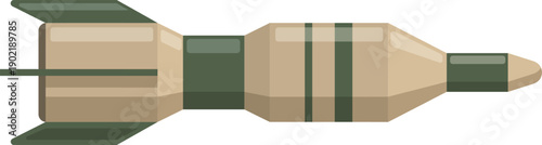 Military rocket propelled grenade weapon illustration