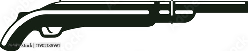 Shotgun weapon icon illustrating firearm and security concept