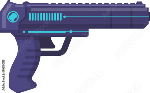 Futuristic sci fi bluster pistol weapon concept illustration