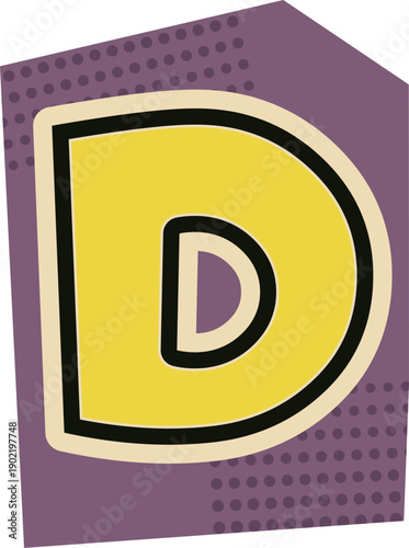 Letter D Ransom Cut Out Alphabet