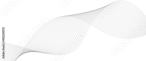 Abstract wavy grey blend technology liens background. Digital frequency track equalizer. Abstract frequency sound wave lines and twisted curve lines background. Banner design background.