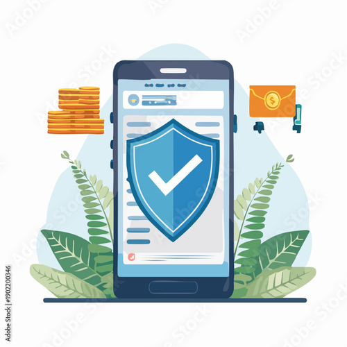 Mobile phone with secure online payment and verification.