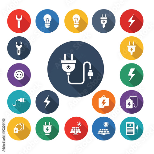 Electrical Power Icons Collection