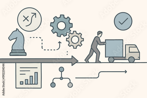 End to End Business Execution Flow from Strategy to Operations illustration