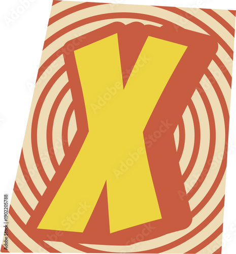 Letter X Ransom Cut Out Alphabet