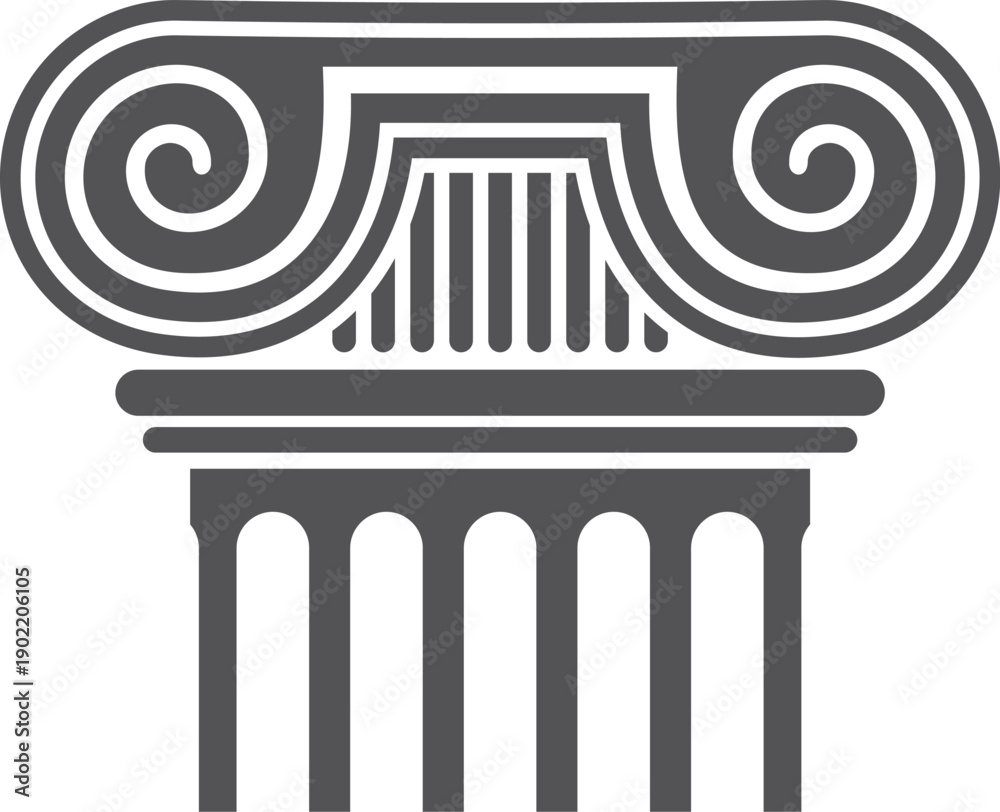 Naklejka premium A black and white image of a column with a spiral design
