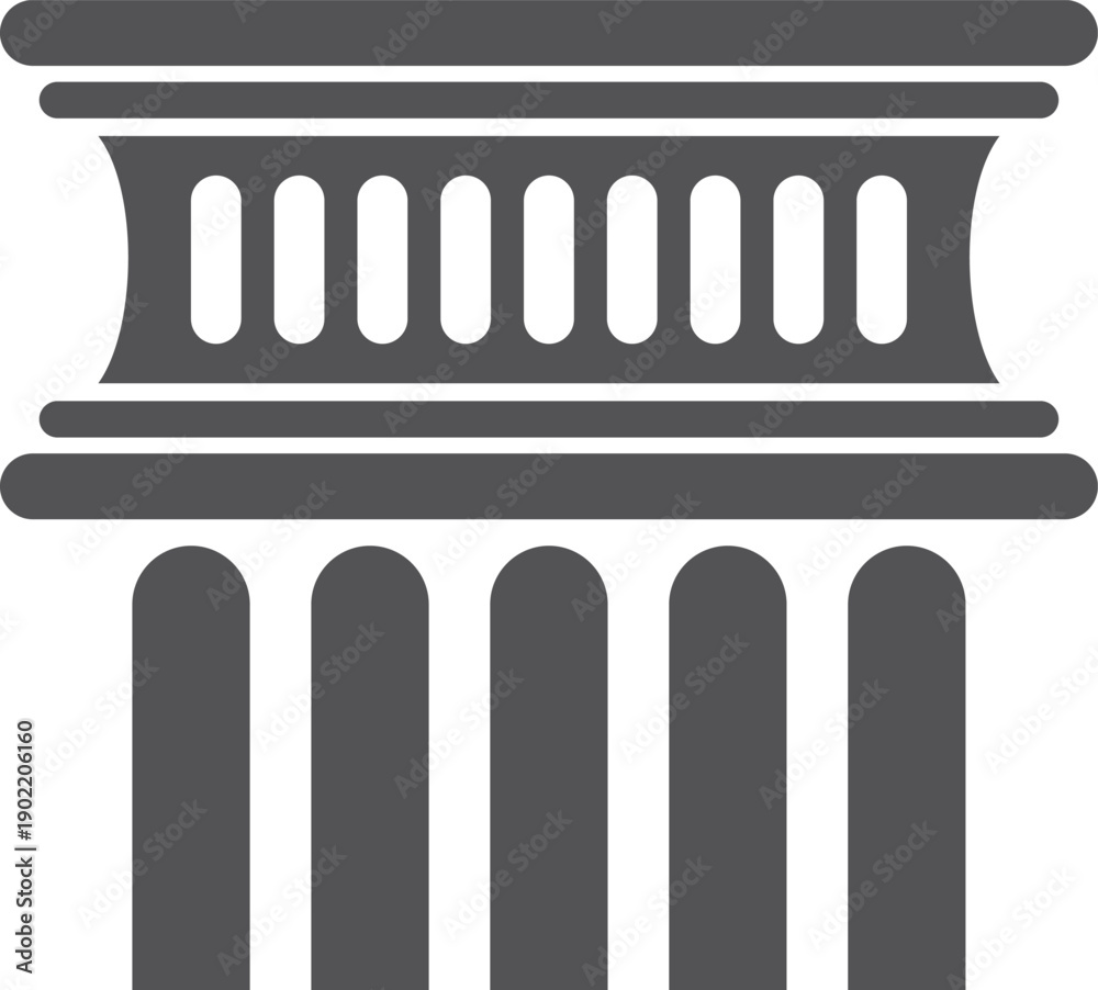 Fototapeta premium A black and white image of a building with columns