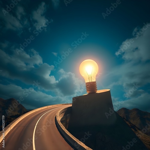 light bulb in the sky