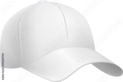 A white hat with a white brim