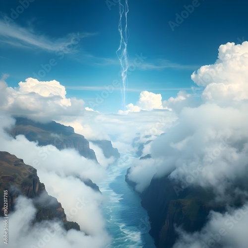 clouds over the sea