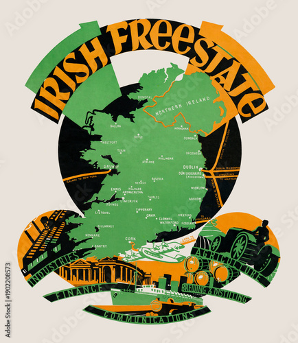 Fototapeta Irish Free State Graphic