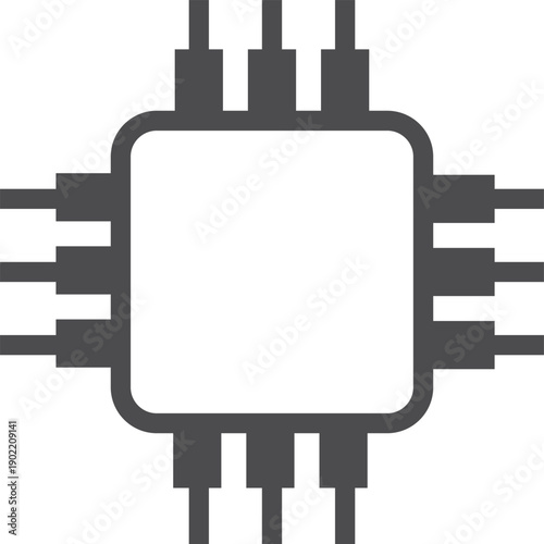 A black and white image of a computer chip