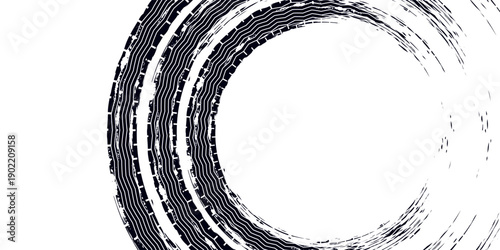 Tire track. Car, bike, motorcycle tyre mark with grunge effect isolated on white background. Wheel footprint on the road. Top view of rubber protector mark