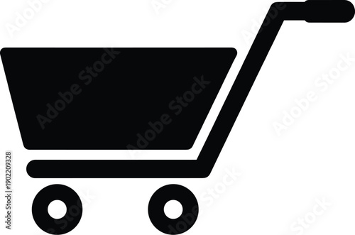 Shopping cart icon representing online retail, e-commerce basket, consumer goods, checkout process, digital shopping, retail interface, commerce transaction, customer order, marketplace