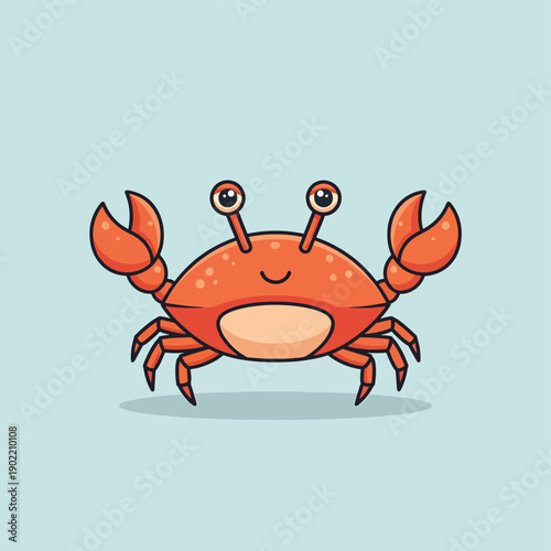 Cute Cartoon Crab