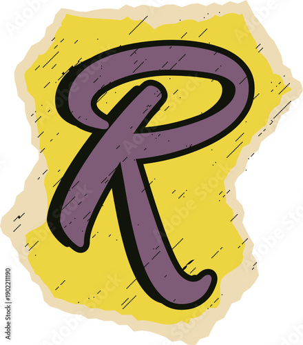 Letter R Ransom Cut Out Alphabet