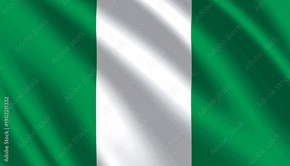 Obraz premium Green and White: Nigeria’s Symbol of Unity