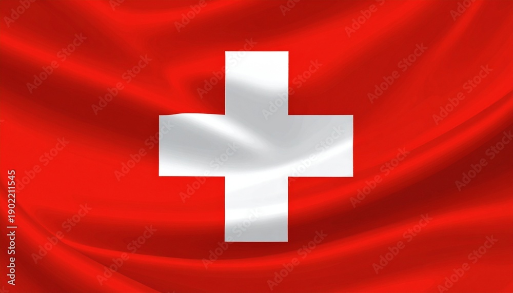 Fototapeta premium Square of Neutrality: Switzerland’s Flag