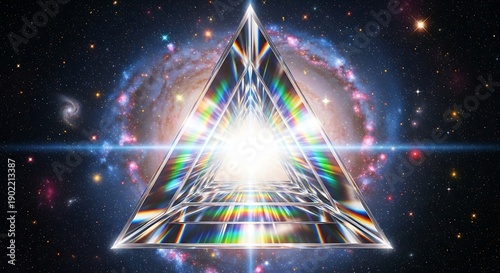 Prism in Space - A Cosmic Display of Light and Color.