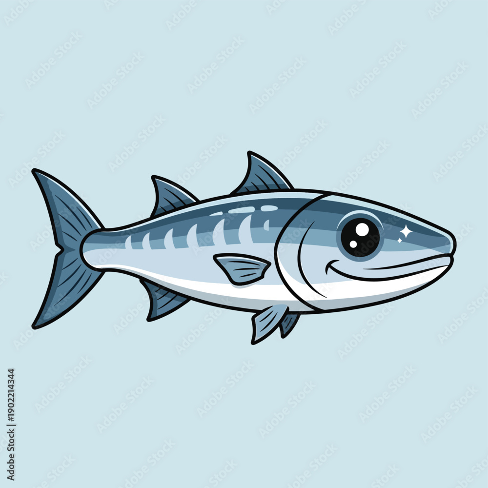 Obraz premium Cartoon Salmon Fish