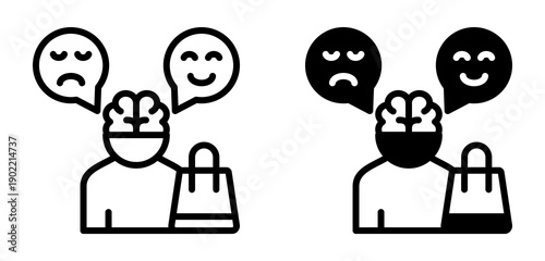 Consumer Behavior Icon Collection line & Mixed Style icon 