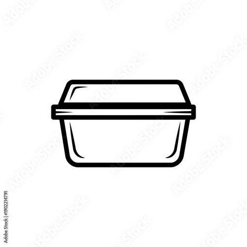 Black and White Food Storage Icon for Kitchen Organization