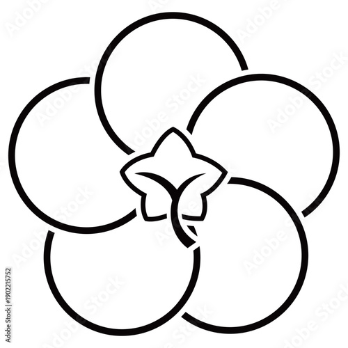 家紋です。陰捻じ裏梅といいます。