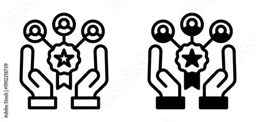 Brand Affinity Icon Collection line & Mixed Style icon 