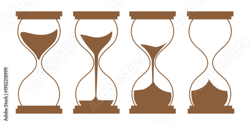 sand clock icon isolated on transparent background. Modern and editable sand clock icon. Simple icons vector illustration.
