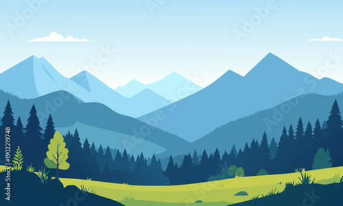 風景【山の上から見た山】