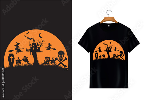 Spooky Halloween T-Shirt Design 