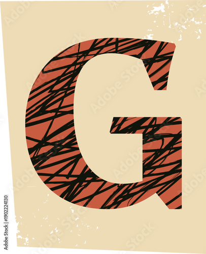 Letter G Ransom Cut Out Alphabet