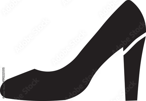high heel shoes icon in outline and flat style. Women's high heels stiletto shoe silhouette outline vector black and white icon isolated. high heel shoes icon for fashion design and retail