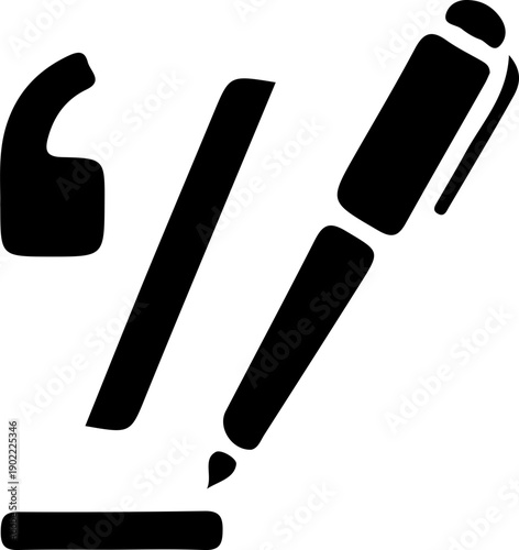 Blogging Pen Quote Icon