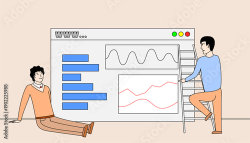 man lying looking at a board containing data and diagrams.
