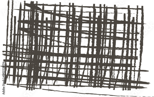 Grid Brush Strokes Abstract