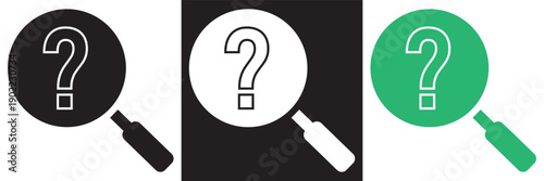 Search and analytics icon set illustration. Minimal vector icons showing web search, user profile lookup, and analytics concepts, suitable for SEO, UI design, and digital marketing visuals.EPS10/AI.