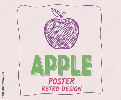 Fresh apple fruit print. Apple market. Organic food artwork for for t-shirt. Sweet and juicy apple fruit artwork. Nature fruit print design. Fruit vintage t-shirt design.