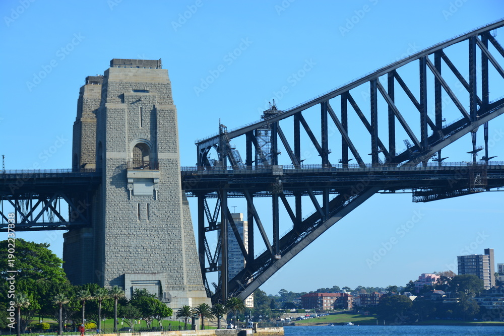 Fototapeta premium オーストラリア シドニーのハーバーブリッジ(Harbour Bridge)からの眺め