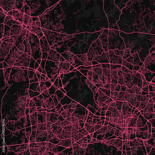 Raleigh and Durham City Map delicate pink toned contours against a neutral backdrop this minimalist blueprint captures the grid of urban life, emphasizing refined linework, with balanced composition.