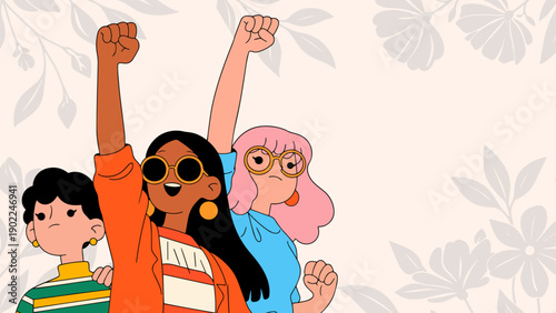 Strong Women, Feminine Empowerment, Girl Power Poster for 8 March