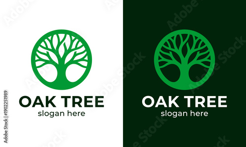 Abstract tree logo design concept vector template illustration with Line style symbol graphic icon