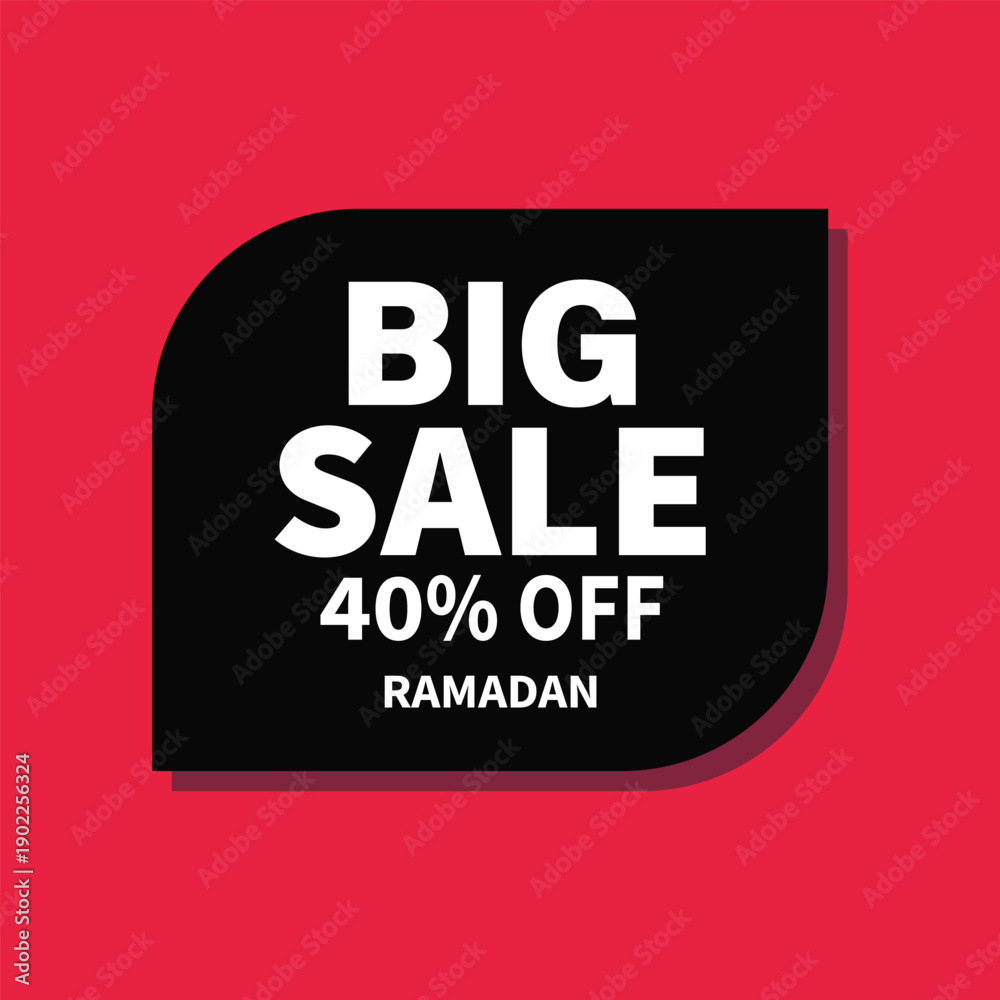 Fototapeta premium Ramadan big sale 40 percent off label